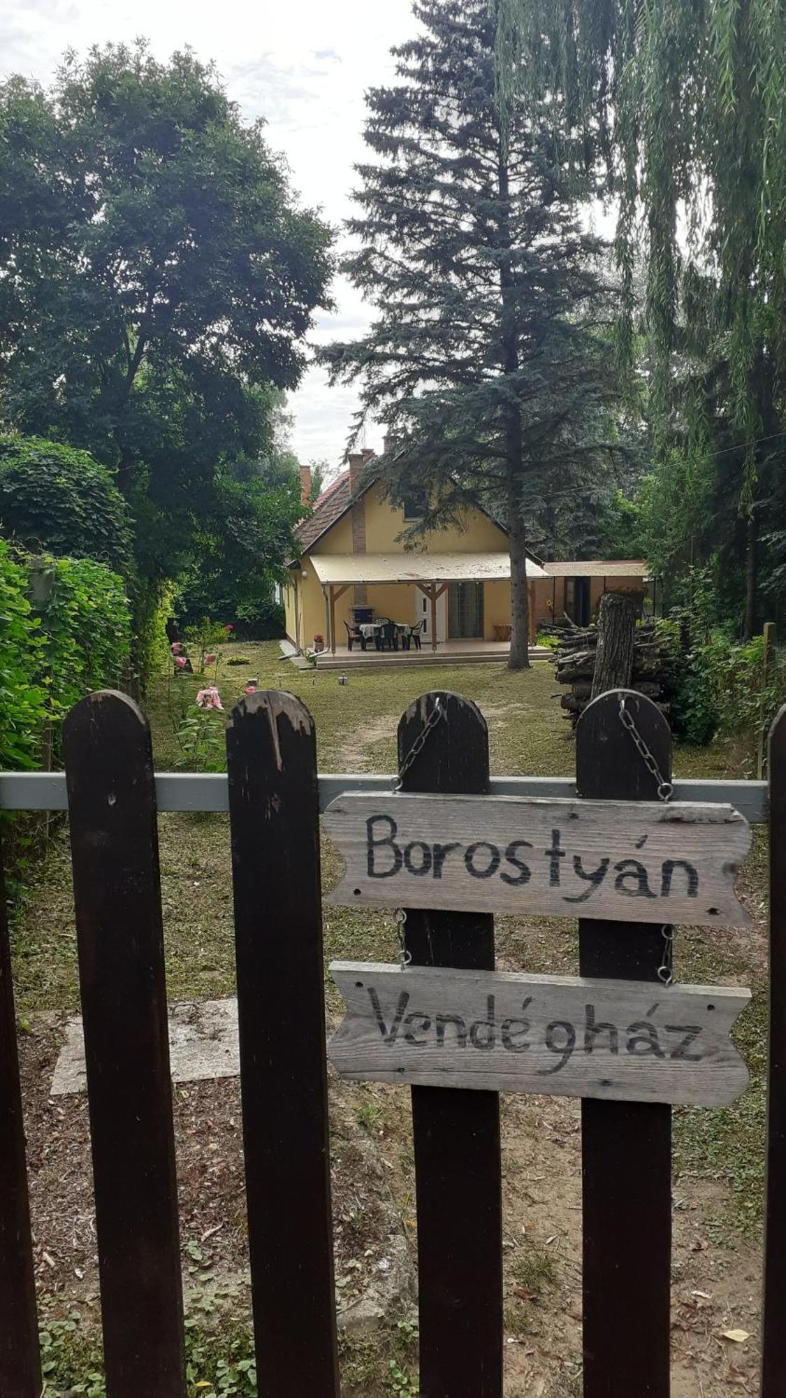 Borostyan Vendeghaz Apartment Tiszaug Bagian luar foto